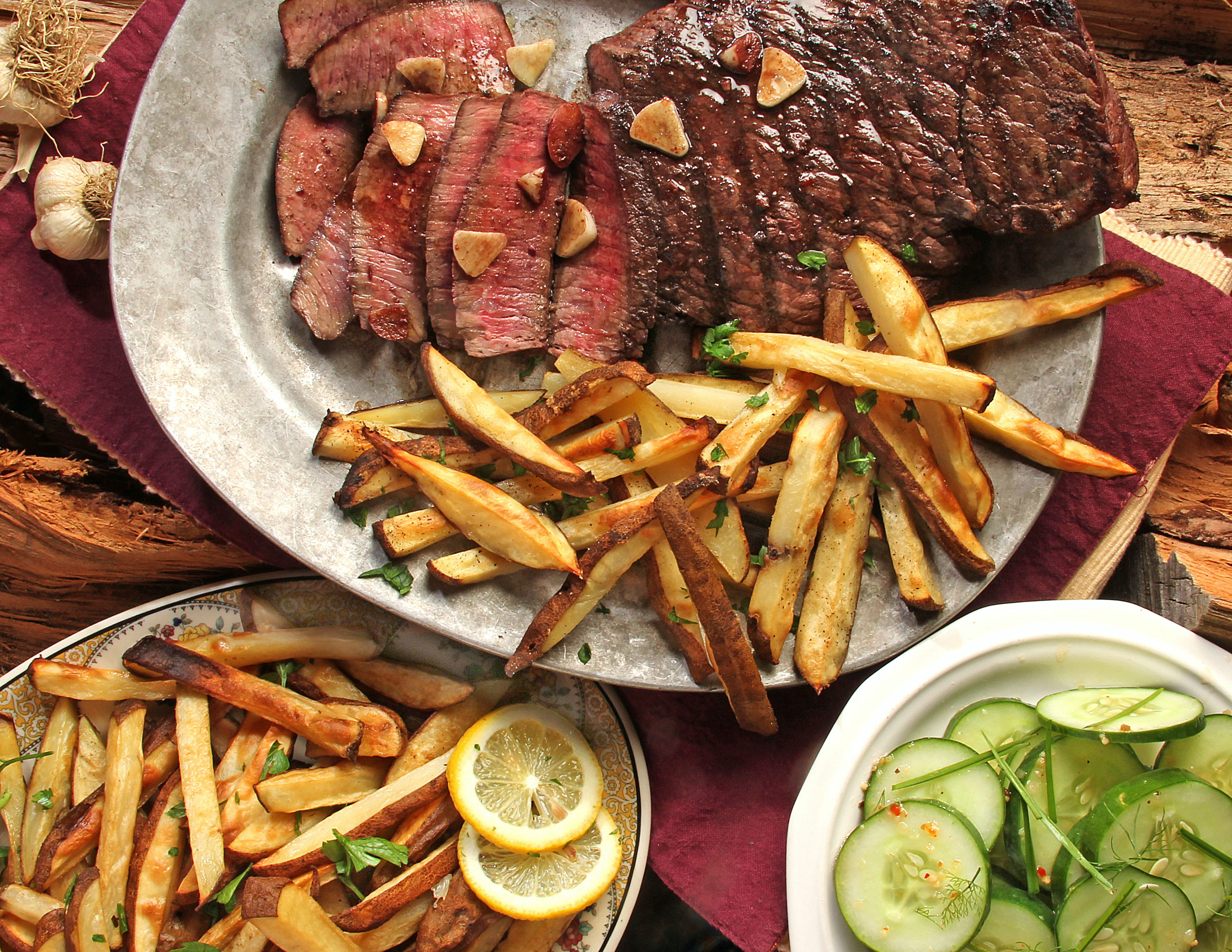 steak and chips